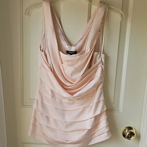 Express Blush Draped Sleeveless Top